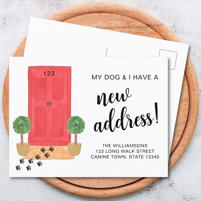 Postal De Anuncios Mi Perro Y Yo Tenemos Una Nueva Dirección Mudanza  (Subido por el creador)
