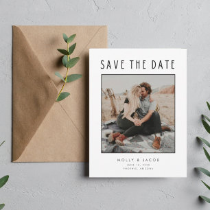 Postal De Anuncios Minimalista foto moderna salve al Boda de citas