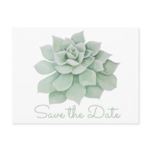 Mint Green Save The Date Succuls Boda