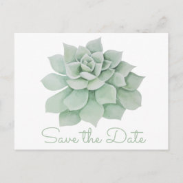 Postal De Anuncios Mint Green Save The Date Succuls Boda