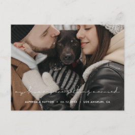 Postal De Anuncios Mis humanos se van a casar Foto de perro