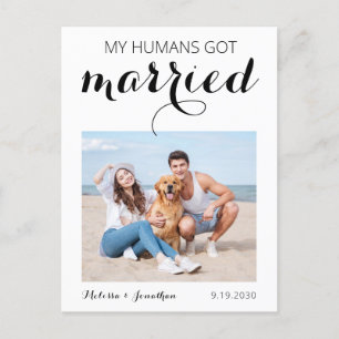 Postal De Anuncios Mis Seres Humanos Se Casaron Con Elopement, Boda D