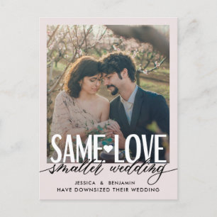Postal De Anuncios Mismo amor, boda más pequeña Actualización de bo