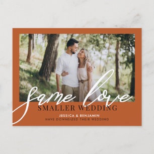 Postal De Anuncios Mismo amor, boda más pequeña Actualización de bo