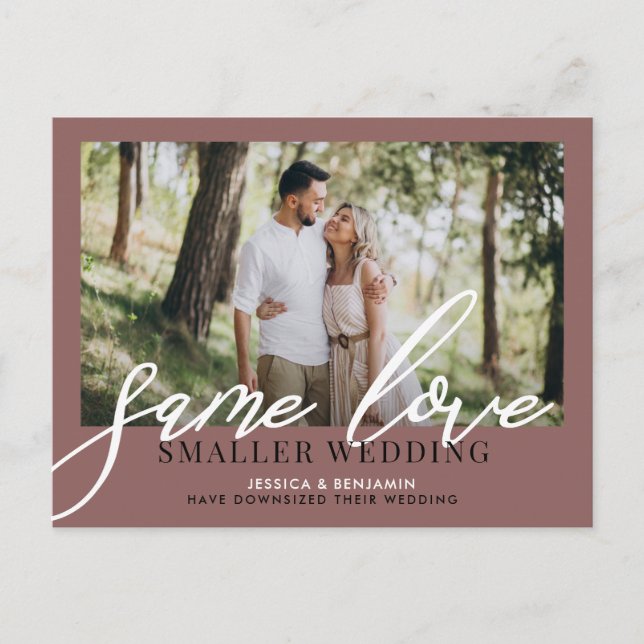 Postal De Anuncios Mismo Amor Bodas Más Pequeñas | Actualización de B (Anverso)