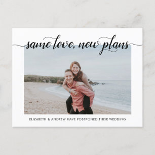 Postal De Anuncios Mismo Amor Nuevos Planes Tipografía Moderna Chic F