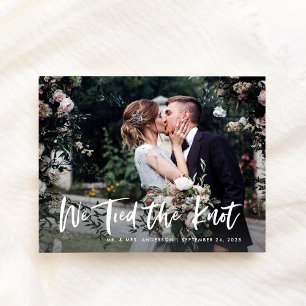 Postal De Anuncios Moda de escritura y foto casual Boda