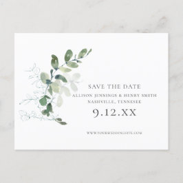 Postal De Anuncios Moda Eucalyptus Greenery Wedding Save the Date