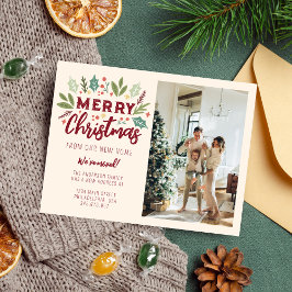 Postal De Anuncios Moda Feliz Navidad desde nuevo movimiento de foto 