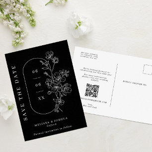 Postal De Anuncios Moda Flores blancas en la boda negra salva la fech