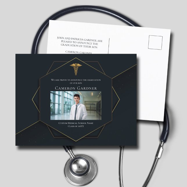 Postal De Anuncios Moda Licenciatura en medicina Black Gold (Subido por el creador)