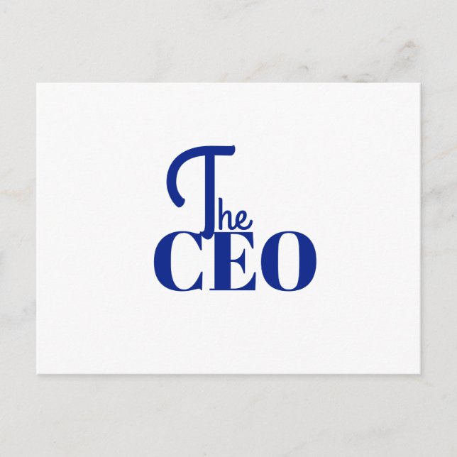 Postal De Anuncios Modern Minimal The CEO Blue (Anverso)