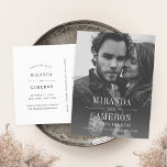 Postal De Anuncios Modern Mood | Foto Guardar la fecha<br><div class="desc">Sencillo y llamativo, nuestro Modern Mood ahorra la fecha postal marca un tono de moda para su próximo boda. Añade tu foto favorita de sangrado total vertical o orientada a retratos y personalizar el texto blanco con tus nombres, fecha de boda y ubicación en letras serif modernas y subestimadas. Las...</div>