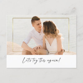 Postal De Anuncios Modern Probemos esto otra vez. Foto de caligrafía 