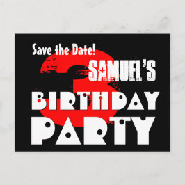 Postal De Anuncios Modern Save the Date 3rd Birthday Fiesta V35