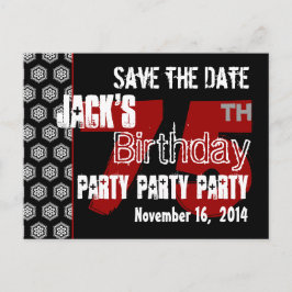 Postal De Anuncios Modern Save the Date 75th Birthday Party R202