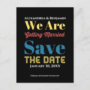 Postal De Anuncios Modern Save The Date Anunciation Postcard