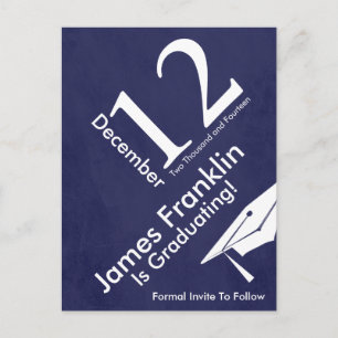 Postal De Anuncios Modern Save The Date Graduation