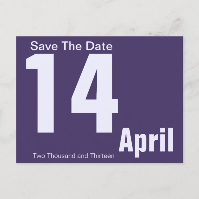 Postal De Anuncios Modern Save The Date Postcard (Anverso)