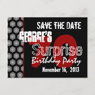 Postal De Anuncios Modern Save the Date Surprise 70.ª Fiesta W1943