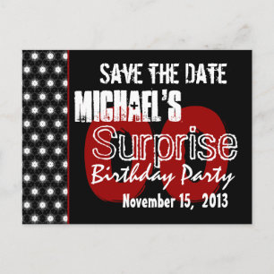 Postal De Anuncios Modern Save the Date Year Surprise Fiesta W1981