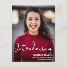 Postal De Anuncios Moderna fotografía de Personalizado de profesores