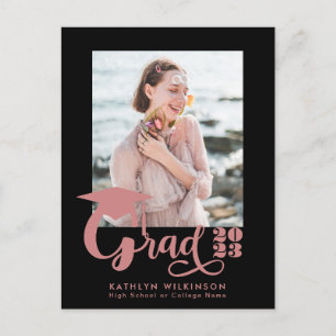 Postal De Anuncios Moderna Graduación de fotos de moda en escritura r