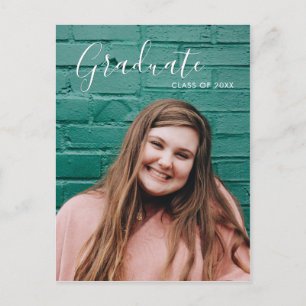 Postal De Anuncios Moderna Graduación de fotos editable por diversión