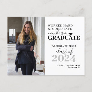 Postal De Anuncios Moderna graduación de tipografía de posgrado