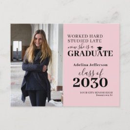 Postal De Anuncios Moderna graduación de tipografía de posgrado
