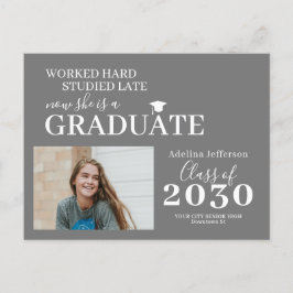 Postal De Anuncios Moderna graduación de tipografía de posgrado