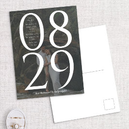 Postal De Anuncios Moderna negrita Gran Fecha Fondo de la foto Guarda