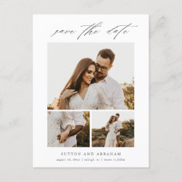 Postal De Anuncios Moderno Collage de fotos De Guión Elegante Guardar