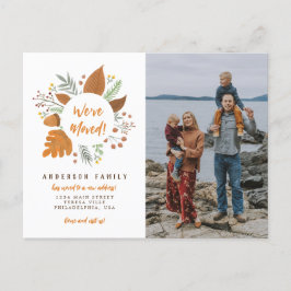Postal De Anuncios Moderno Nos Mudamos Foto De Acción De Gracias Conm
