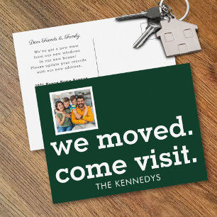 Postal De Anuncios Moderno Nos Mudamos Ven a Visitar Foto Nuevo Hogar