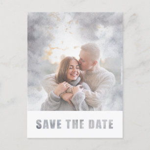 Postal De Anuncios Moderno texto de fotografía Boda superpuesta Guard