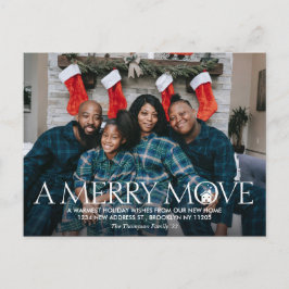 Postal De Anuncios Moderno Un Alegre Movimiento Nuevo Hogar Foto Fies