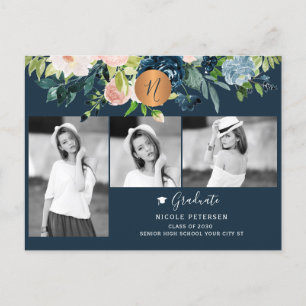 Postal De Anuncios Moderno y elegante collage de fotos de graduación 