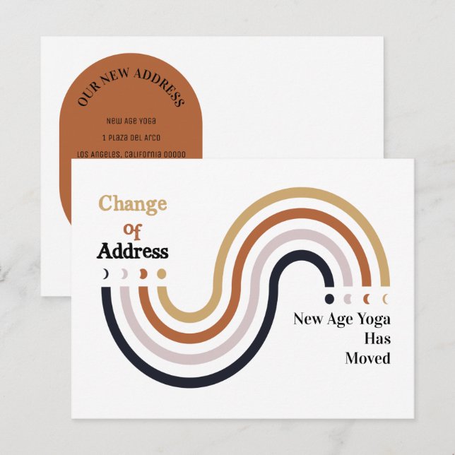 Postal De Anuncios Modernos Hemos movido el cambio de dirección del n (Anverso / Reverso)
