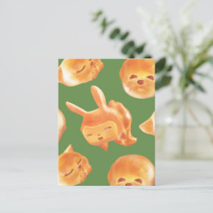 Postal De Anuncios Molde de Pan con Forma de Animal Adorable