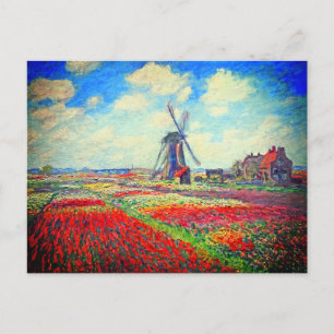 Postal De Anuncios Molinete de Tulipanes de Monet
