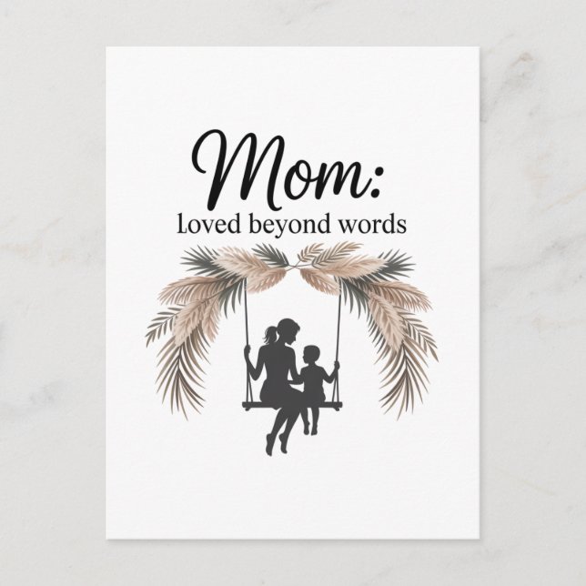Postal De Anuncios Mom Loved Beyond Words (Anverso)