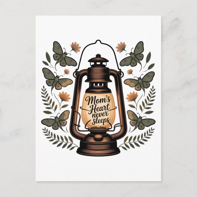 Postal De Anuncios Mom’s Heart Never Sleeps (Anverso)