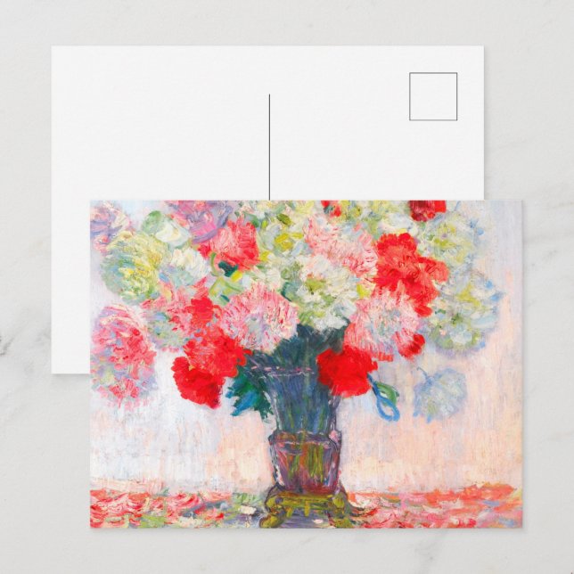Postal De Anuncios Monet Peonies (Anverso / Reverso)