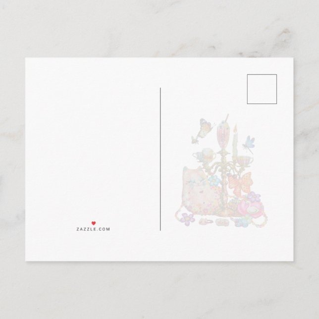 Postal De Anuncios Mono Pastel Adorable (Reverso)