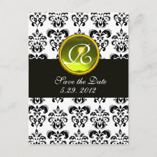 POSTAL DE ANUNCIOS MONOGRAMA DE TOPAZ AMARILLO AMARILLO NEGRO Y BLANC
