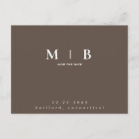 Monograma simple y elegante chocolate salva la fec