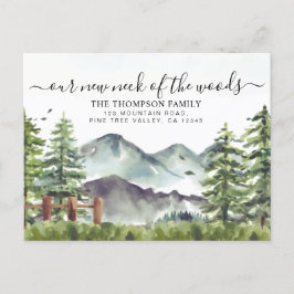 Postal De Anuncios Montaña de los bosques Nuestro nuevo cuello de los