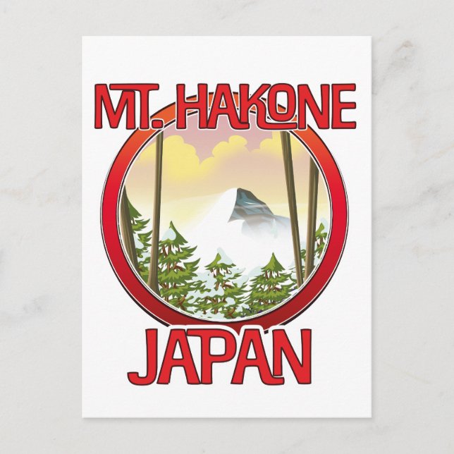 Postal De Anuncios Monte Hakone Japón (Anverso)
