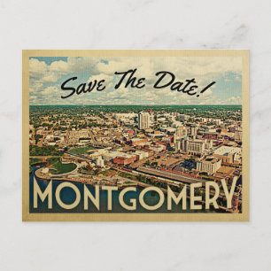 Postal De Anuncios Montgomery Salva La Fecha Vintage Alabama